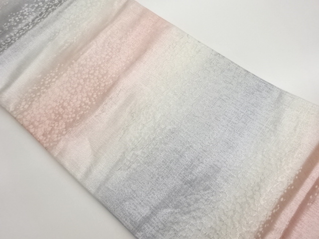 色紙散らしに抽象枝模様織出し名古屋帯